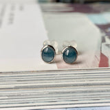 Icy A-Grade Natural Blue Jadeite MINI.malist Earring No.180467