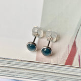 Icy A-Grade Natural Blue Jadeite MINI.malist Earring No.180467