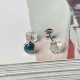 Icy A-Grade Natural Blue Jadeite MINI.malist Earring No.180467