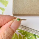 16.6mm Icy A-Grade Natural Apple Green Jadeite MINI.malist Ring No.162134