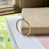 18.4mm Icy A-Grade Natural Apple Green Jadeite MINI.malist Ring No.162137