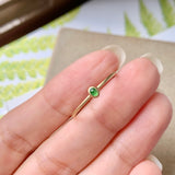 18.4mm Icy A-Grade Natural Apple Green Jadeite MINI.malist Ring No.162137