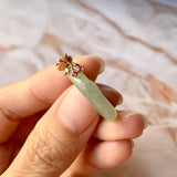 SOLD OUT: 15.1mm A-Grade Natural Yellow Jadeite Joseon Ring (Red Sakura Flower) No.162285