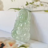 Setting balance A-Grade Natural Jadeite Goddess of Mercy Pendant No.600175