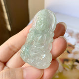 Setting balance A-Grade Natural Jadeite Goddess of Mercy Pendant No.600175