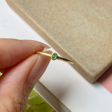 15.8mm Icy A-Grade Natural Apple Green Jadeite MINI.malist Ring No.162138