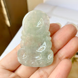 A-Grade Natural Jadeite Goddess of Mercy Pendant No.600175