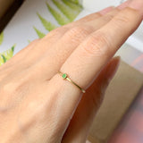 15.8mm Icy A-Grade Natural Apple Green Jadeite MINI.malist Ring No.162138