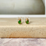 Icy A-Grade Natural Apple Green Jadeite MINI.malist Earring No.180464