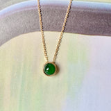 SOLD OUT: A-Grade Imperial Green Jadeite MINI.malist Pendant No.171714