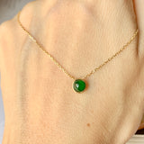 SOLD OUT: A-Grade Imperial Green Jadeite MINI.malist Pendant No.171714