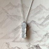 SOLD OUT: Icy A-Grade Natural Jadeite Goddess of Mercy Pendant No.171934
