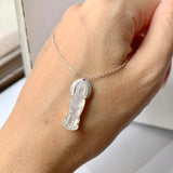SOLD OUT: Icy A-Grade Natural Jadeite Goddess of Mercy Pendant No.171934