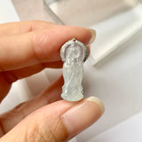Icy A-Grade Natural Jadeite Goddess of Mercy Pendant No.171937