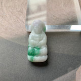 A-Grade Natural Moss on Snow Jadeite Goddess of Mercy Pendant No.170791