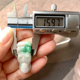 A-Grade Natural Moss on Snow Jadeite Goddess of Mercy Pendant No.170791