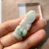 A-Grade Natural Moss on Snow Jadeite Goddess of Mercy Pendant No.170792