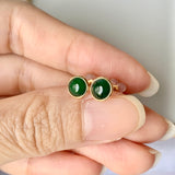 SOLD OUT: A-Grade Natural Imperial Green Jadeite MINI.malist Earring No.180465
