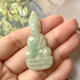 A-Grade Natural Yellow Green Jadeite Buddha Pendant No.600183