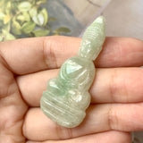A-Grade Natural Yellow Green Jadeite Buddha Pendant No.600183