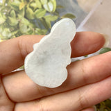 A-Grade Natural White Jadeite Goddess of Mercy Pendant No.600185