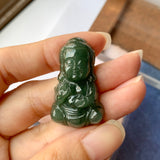 A-Grade Natural Jadeite Baby Buddha Pendant No.600182