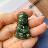 A-Grade Natural Jadeite Baby Buddha Pendant No.600182