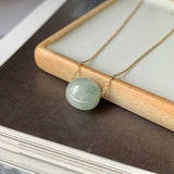 SOLD OUT: A-Grade Natural Floral Jadeite Barrel Pendant No.220579