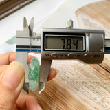 SOLD OUT: 17mm A-Grade Natural Jadeite Joseon Ring Band With Sakura Flowers Carving No.162290