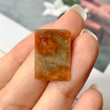8.25 ct A-Grade Natural Red/ Brown Jadeite Rectangle Piece No.130122