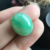 SOLD OUT: 17.35ct A-Grade Natural Green Jadeite Oval Cabochon No.130011