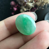 SOLD OUT: 17.35ct A-Grade Natural Green Jadeite Oval Cabochon No.130011