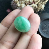 SOLD OUT: 17.35ct A-Grade Natural Green Jadeite Oval Cabochon No.130011
