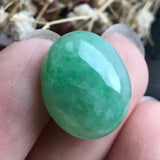 SOLD OUT: 17.35ct A-Grade Natural Green Jadeite Oval Cabochon No.130011