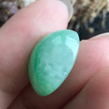 SOLD OUT: 17.35ct A-Grade Natural Green Jadeite Oval Cabochon No.130011