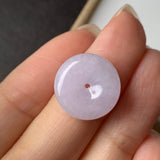 A-Grade Natural Light Lavender Jadeite Donut Pendant No.171797