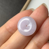 A-Grade Natural Light Lavender Jadeite Donut Pendant No.171797