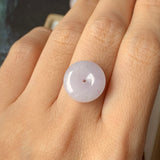 A-Grade Natural Light Lavender Jadeite Donut Pendant No.171797