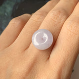 A-Grade Natural Light Lavender Jadeite Donut Pendant No.171797