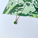 SOLD OUT: Icy A-Grade Imperial Green Jadeite Petite Dolly Pendant No.171948