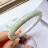 SOLD OUT: 52.6mm A-Grade Natural Jadeite Traditional Round Bangle No.151956