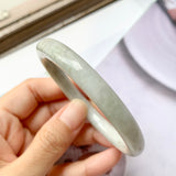 SOLD OUT: 52.6mm A-Grade Natural Jadeite Traditional Round Bangle No.151956