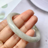 SOLD OUT: 52.6mm A-Grade Natural Jadeite Traditional Round Bangle No.151956
