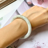SOLD OUT: 52.6mm A-Grade Natural Jadeite Traditional Round Bangle No.151956