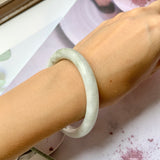 SOLD OUT: 52.6mm A-Grade Natural Jadeite Traditional Round Bangle No.151956