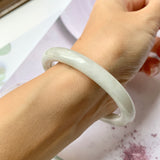 SOLD OUT: 52.6mm A-Grade Natural Jadeite Traditional Round Bangle No.151956