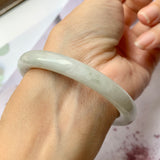 SOLD OUT: 52.6mm A-Grade Natural Jadeite Traditional Round Bangle No.151956
