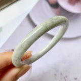 SOLD OUT: 52.6mm A-Grade Natural Jadeite Traditional Round Bangle No.151956