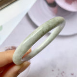 SOLD OUT: 52.6mm A-Grade Natural Jadeite Traditional Round Bangle No.151956