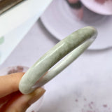 SOLD OUT: 52.6mm A-Grade Natural Jadeite Traditional Round Bangle No.151956